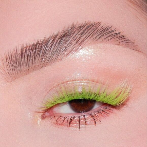 NEON green 3D faux mink lashes - Picture 1 of 2